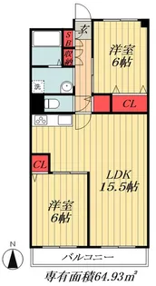 千葉県市川市市川南3【マンション】の間取り