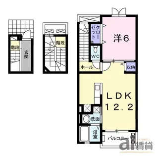 埼玉県志木市中宗岡1【アパート】の間取り