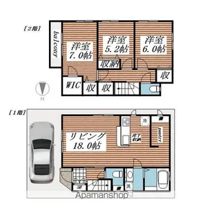 千葉県千葉市稲毛区山王町【一戸建】の間取り