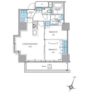 東京都目黒区青葉台4【マンション】の間取り