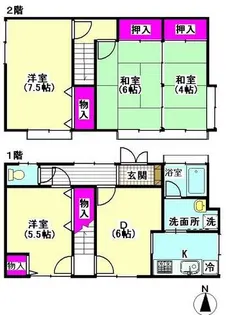 東京都大田区南蒲田3【一戸建】の間取り