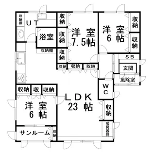 北海道釧路市若草町【一戸建】の間取り