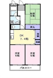 マンション亨【2階】の間取り