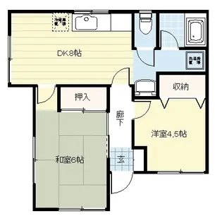 ハイツ・彩【1階】の間取り