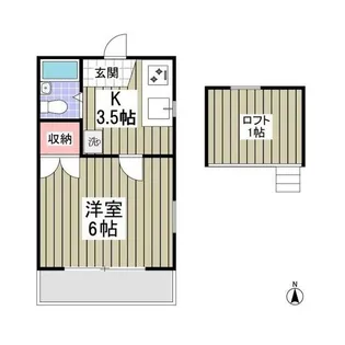 バーディーエイト【1階】の間取り