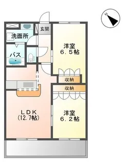 ハピネス【2階】の間取り