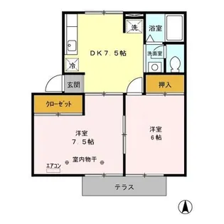 ジュネスなかじま A/B【1階】の間取り