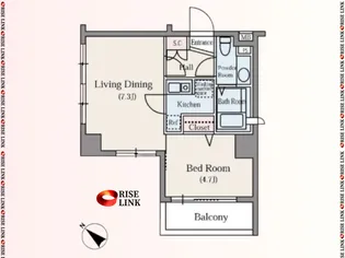 東池袋デュープレックスリズ【7階】の間取り