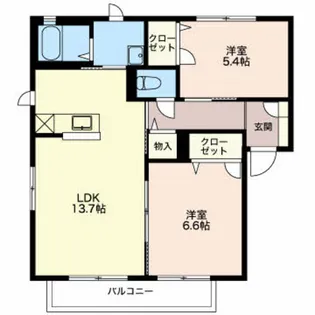 シャーメゾン石橋【1階】の間取り