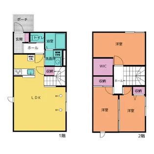 グランディール B【1階】の間取り