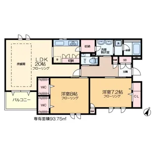 メゾン・ド・パンテュール【4階】の間取り