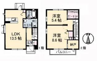 シャーメゾン落合南【1階】の間取り