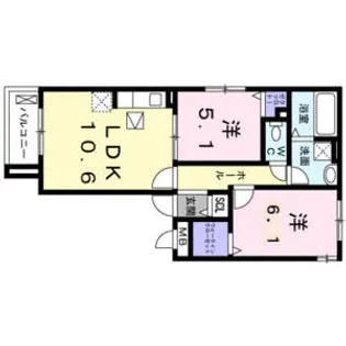 大阪府茨木市丑寅2【アパート】の間取り