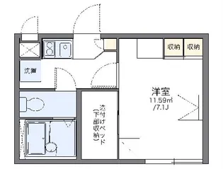 レオパレスSYAM【2階】の間取り