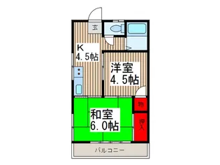 田口コーポ【2階】の間取り