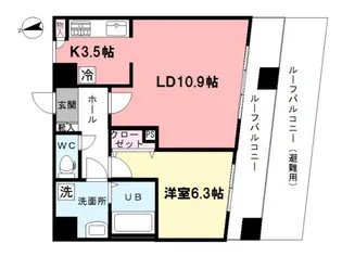 プラチナ ウエスト【4階】の間取り