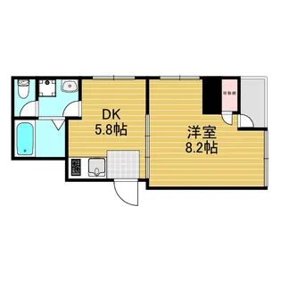 ISハイツ新大阪【2階】の間取り