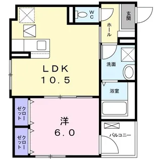 システィコート【1階】の間取り