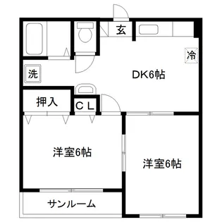 レジデンス江尻【1階】の間取り