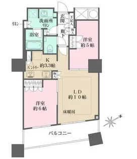 ザ・パークハウス西新宿タワー60【36階】の間取り