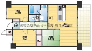 キングマンション鶴見【13階】の間取り