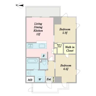 TT GARDEN【5階】の間取り