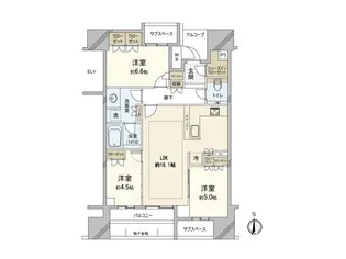 グランドメゾン上町一丁目レジデンス【11階】の間取り