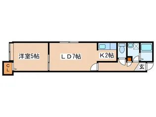 ラパス月寒【1階】の間取り