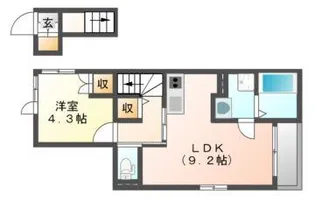 Fortuna A(平井)【2階】の間取り