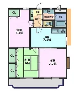 コスモス A【1階】の間取り