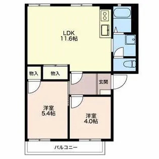 グランドール日永 A棟【1階】の間取り