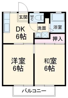 駒之舞アパート【2階】の間取り