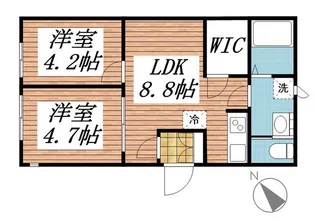 エクウス中村橋【3階】の間取り