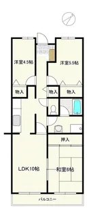 富士見台ハイツ【3階】の間取り