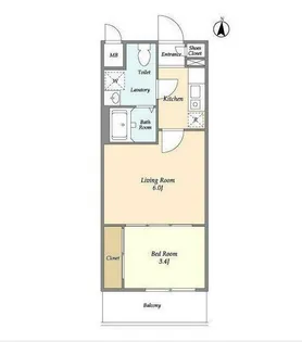 アクシーズタワー浦和岸町III【4階】の間取り