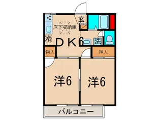 アクレ-ルよも【1階】の間取り