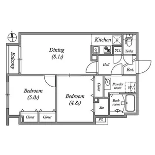 Branche鷺ノ宮II【1階】の間取り
