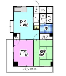 ハイブリッジソシア【4階】の間取り