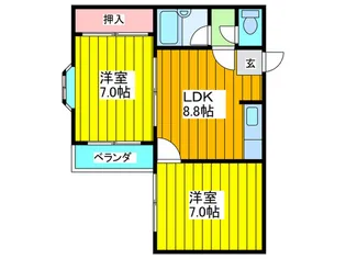 ウエストワンIII【3階】の間取り