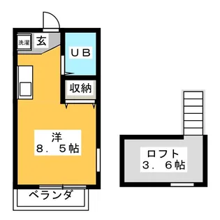 荒川ハイツ【2階】の間取り
