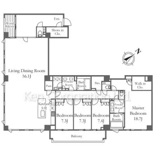 the UPPER HOUSE SHIROKANE【3階】の間取り
