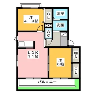 アムール C【1階】の間取り