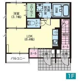 アルトフルス鶴田【1階】の間取り