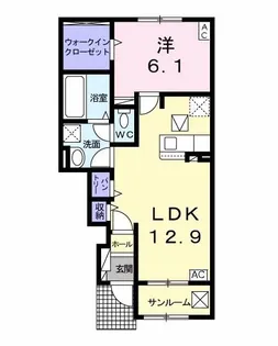 ヒーリングハウスII【1階】の間取り