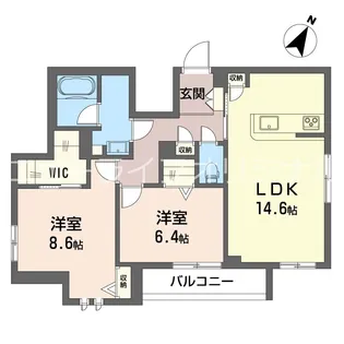 プティ・フルール【1階】の間取り