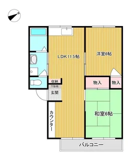 村中ハイツNo.2【2階】の間取り