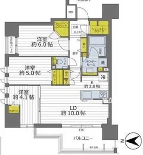 イニシアイオ浅草【10階】の間取り