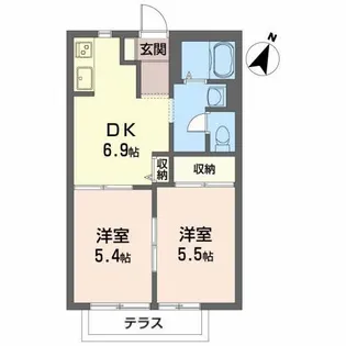 メゾンドール A【1階】の間取り