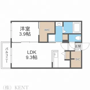 LIISA桑園【3階】の間取り