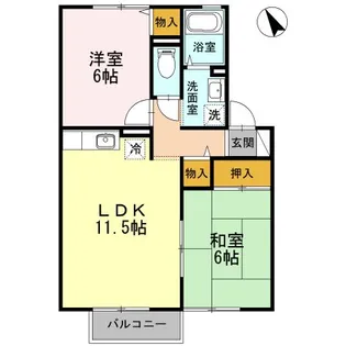 セジュールホワイト【2階】の間取り